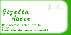 gizella apter business card